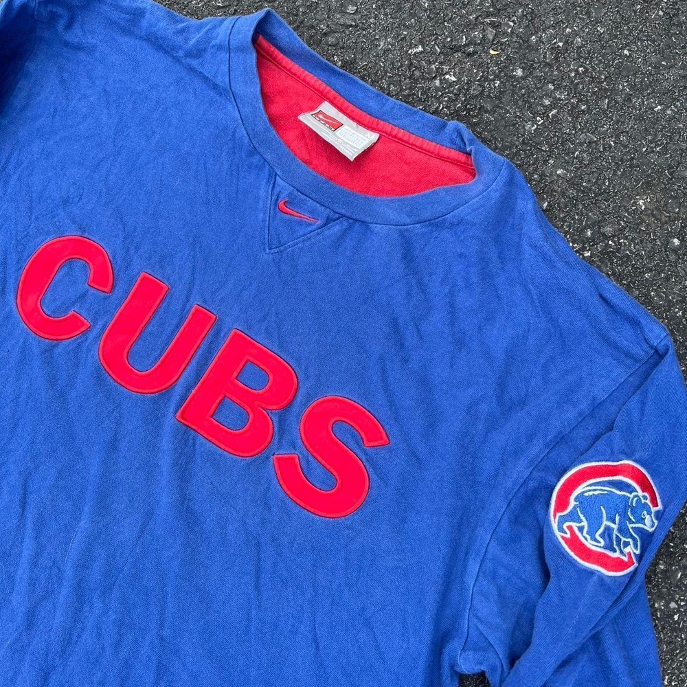 1990s Chicago Cubs Center Swoosh Long-sleeve Shirt size XL